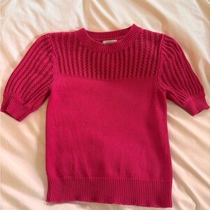 Evereve bright Pink Short-Sleeve Crewneck Sweater